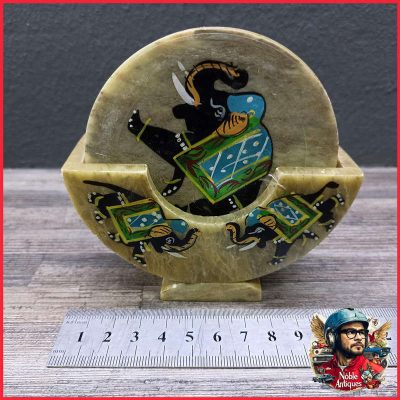 Kaushal Creation Marble Stone Coaster Set