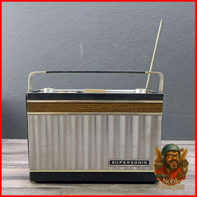 Vintage Supersonic brand portable radio, Not Tested