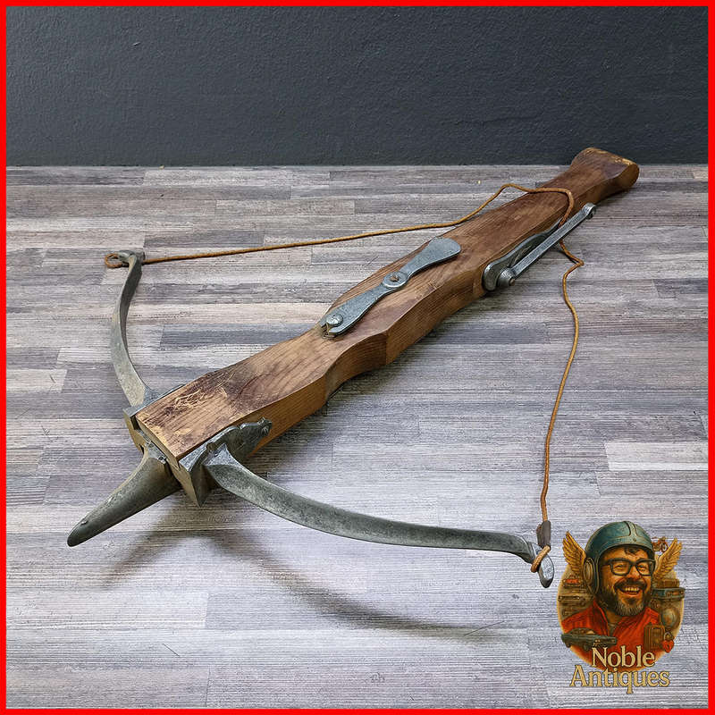 Decorative Medieval 16th Century Replica Metal and Wood Crossbow
