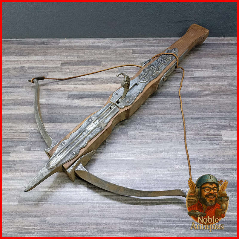 Decorative Medieval 16th Century Replica Metal and Wood Crossbow