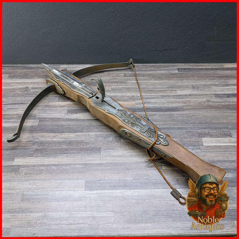 Decorative Medieval 16th Century Replica Metal and Wood Crossbow