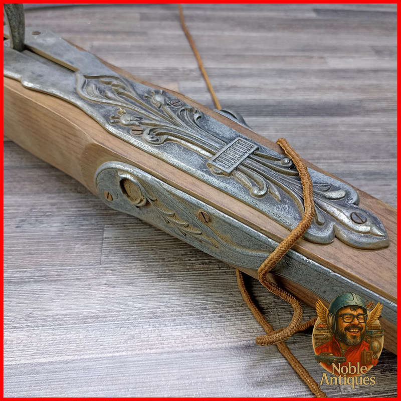 Decorative Medieval 16th Century Replica Metal and Wood Crossbow