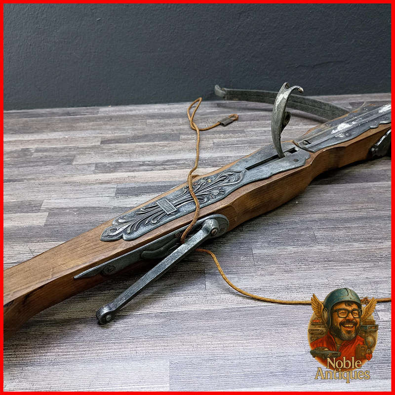 Decorative Medieval 16th Century Replica Metal and Wood Crossbow