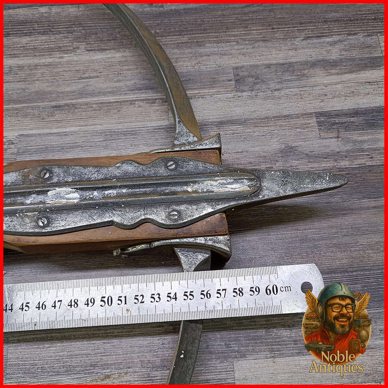 Decorative Medieval 16th Century Replica Metal and Wood Crossbow