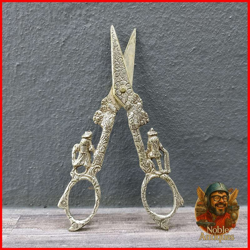 Antique Silver Plated Grape Scissors Victorian 1837 to 1901