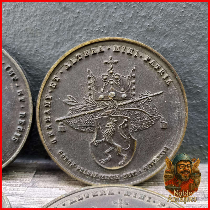 4 Large Bronze replica of the 1836 Coronation of Maria Anna Augusta & Ferdinand
