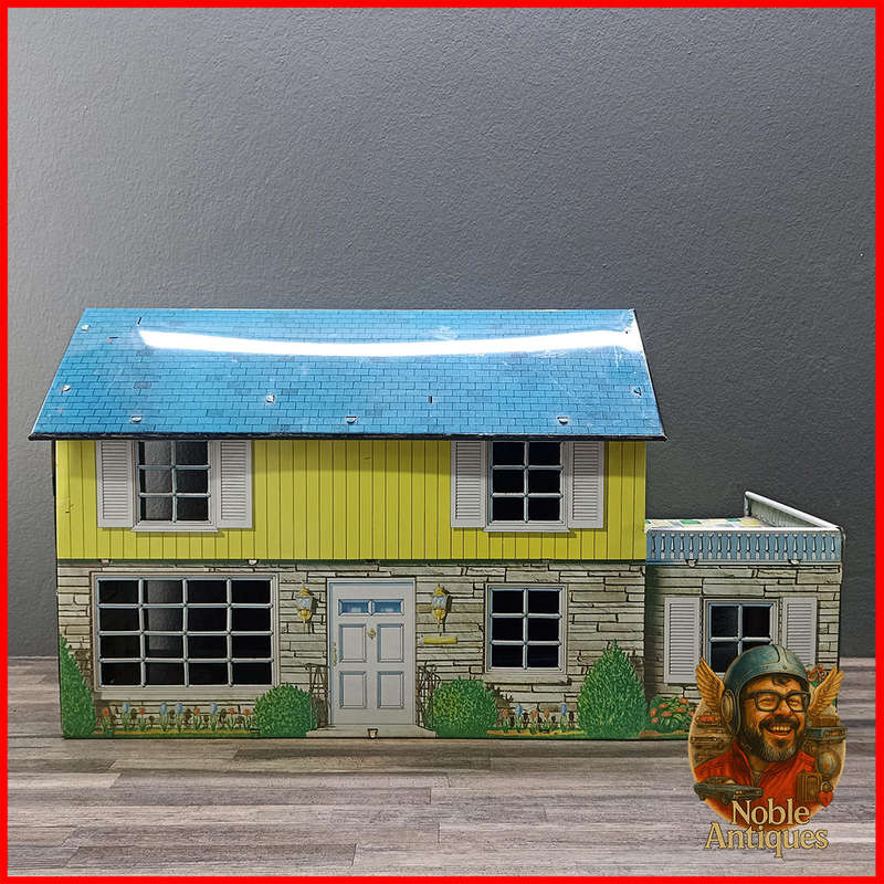 LARGE 1950's Vintage Marx Toys Tin Litho Dollhouse