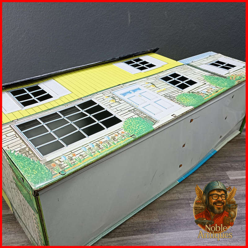 LARGE 1950's Vintage Marx Toys Tin Litho Dollhouse