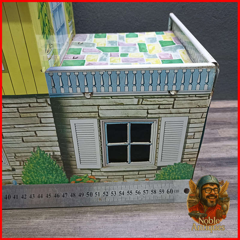 LARGE 1950's Vintage Marx Toys Tin Litho Dollhouse