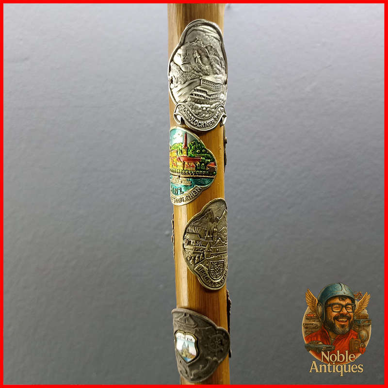 Vintage German Walking Stick or Memory stick, likely 19th or early 20th century (K1)