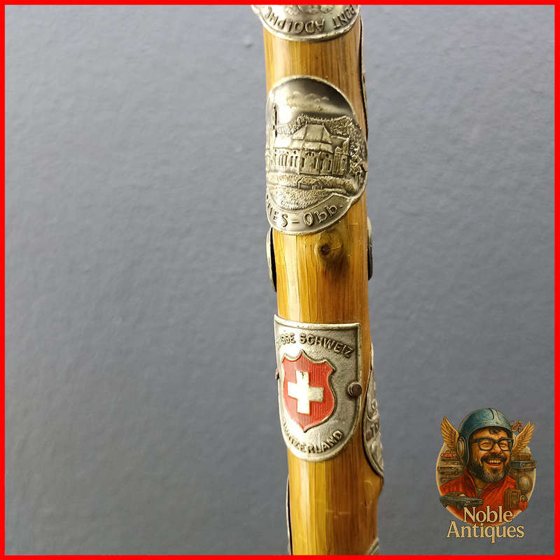 Vintage German Walking Stick or Memory stick, likely 19th or early 20th century (K1)