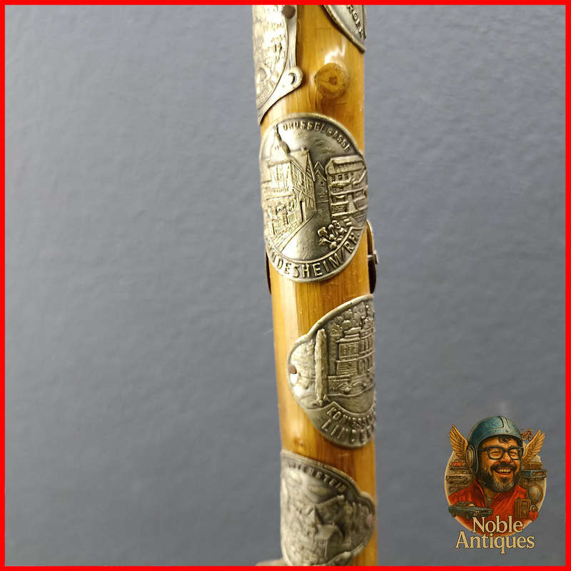 Vintage German Walking Stick or Memory stick, likely 19th or early 20th century (K1)