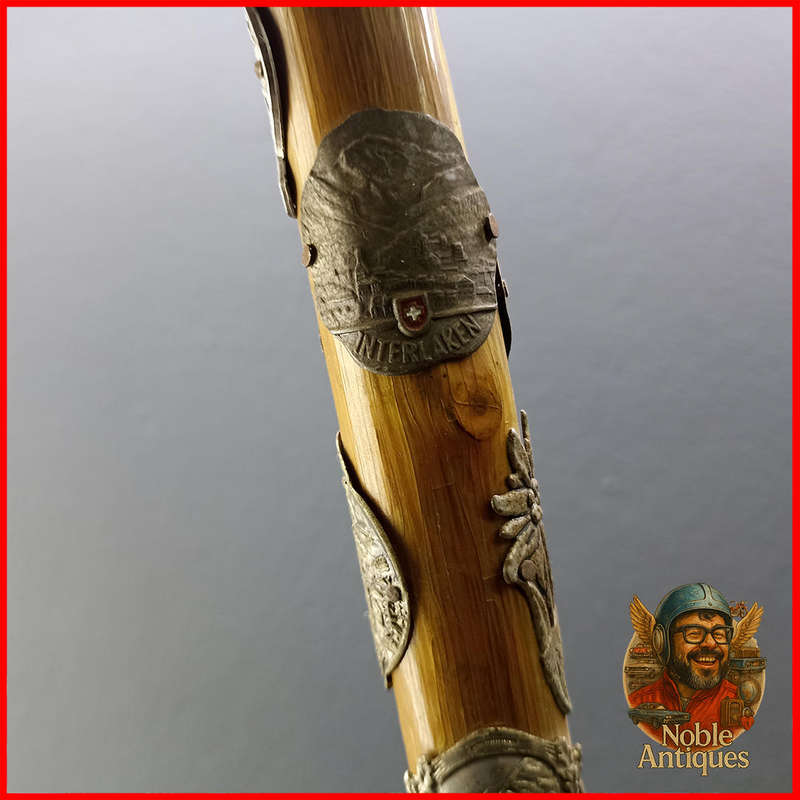 Vintage German Walking Stick or Memory stick, likely 19th or early 20th century (K1)