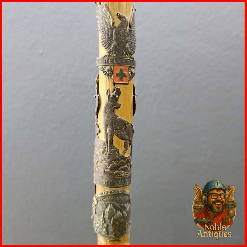 Vintage German Walking Stick or Memory stick, likely 19th or early 20th century (K2)