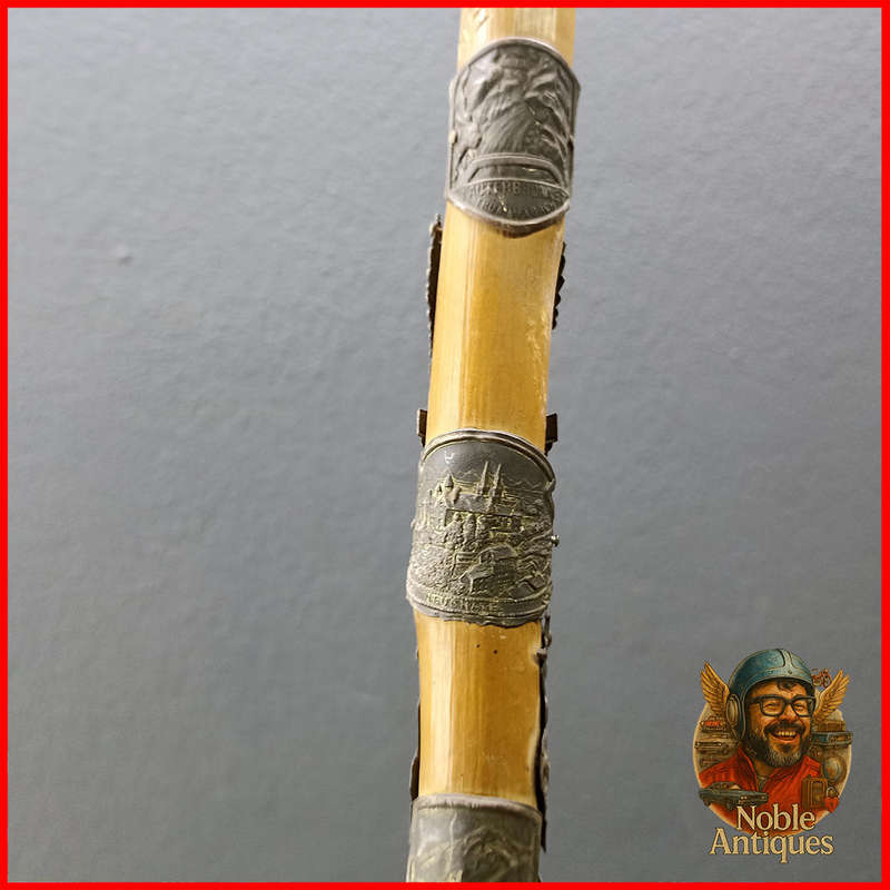 Vintage German Walking Stick or Memory stick, likely 19th or early 20th century (K2)