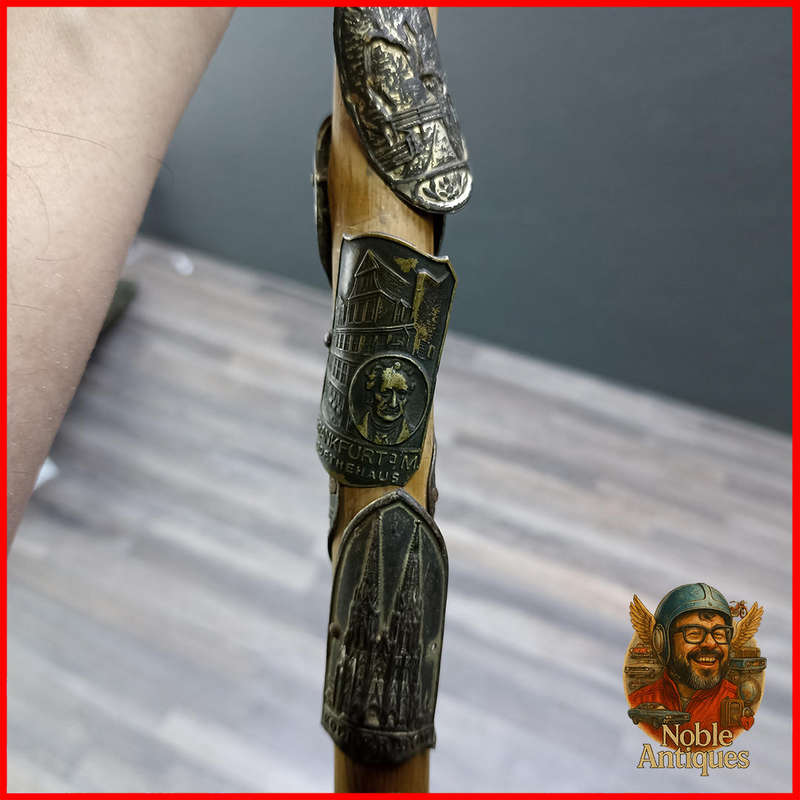 Vintage German Walking Stick or Memory stick, likely 19th or early 20th century (K2)