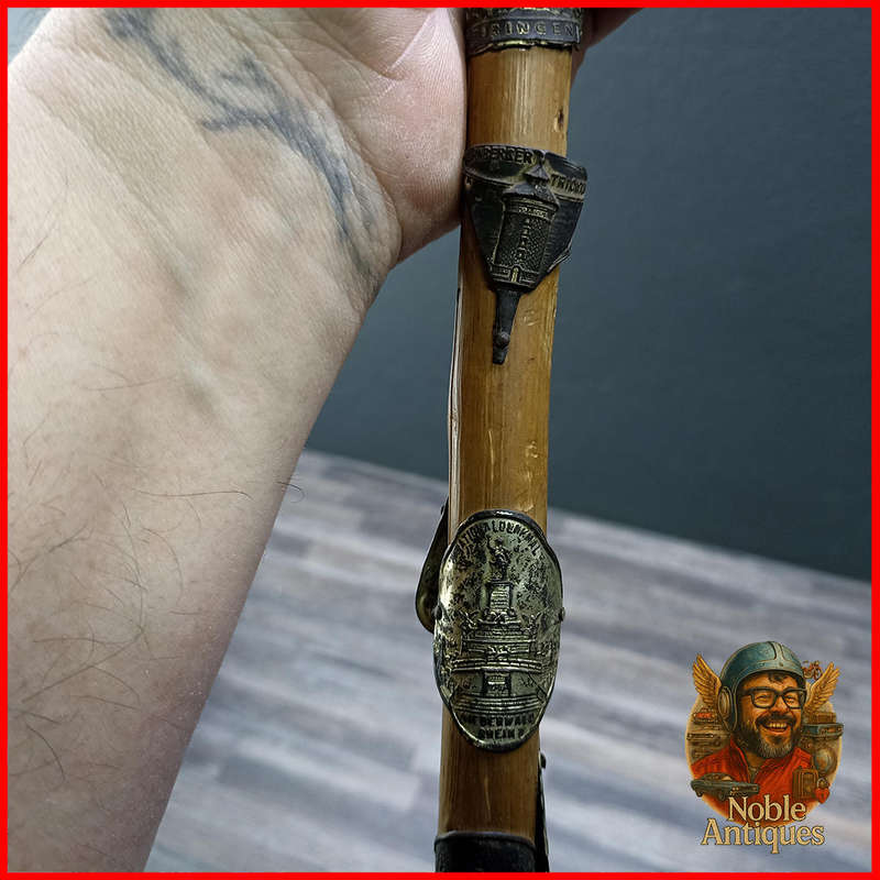 Vintage German Walking Stick or Memory stick, likely 19th or early 20th century (K2)