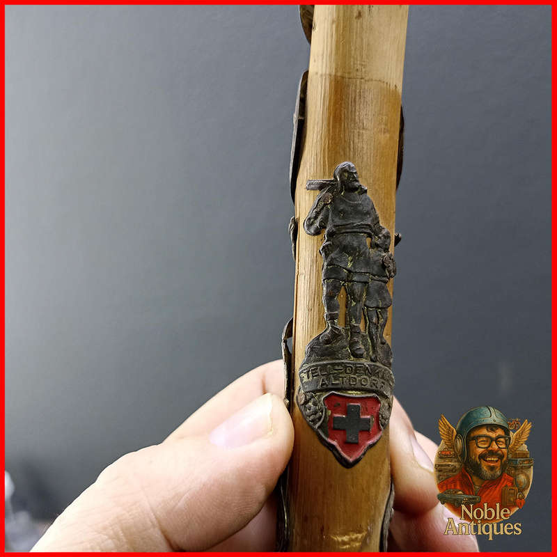 Vintage German Walking Stick or Memory stick, likely 19th or early 20th century (K2)