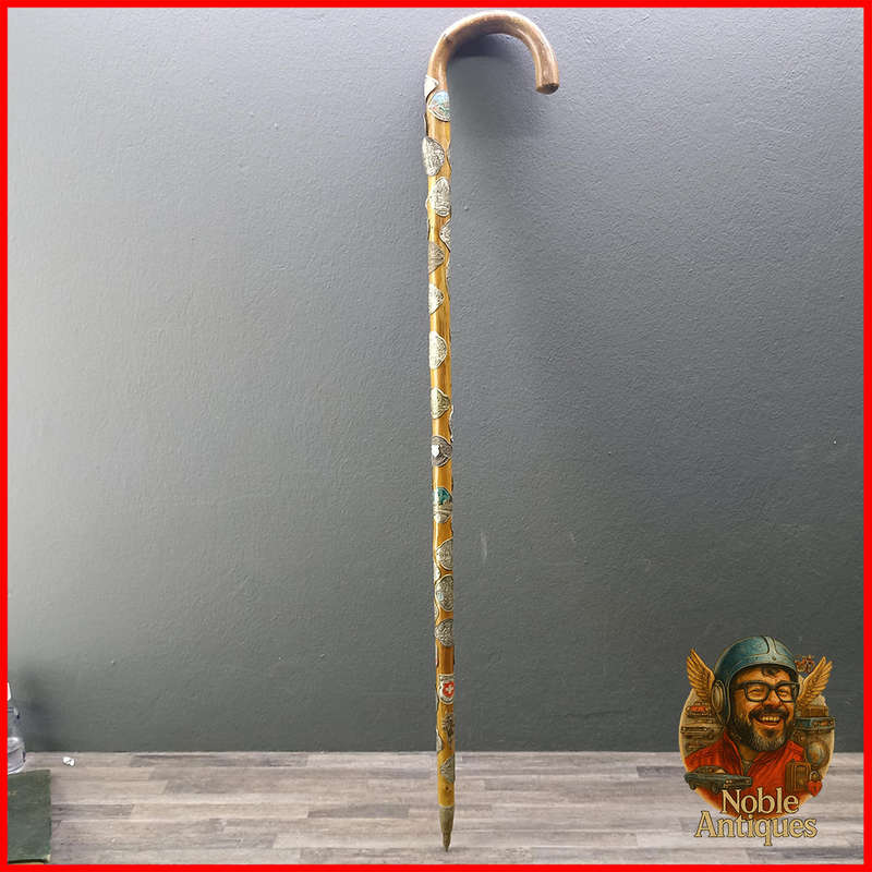 Vintage German Walking Stick or Memory stick, likely 19th or early 20th century (K3)