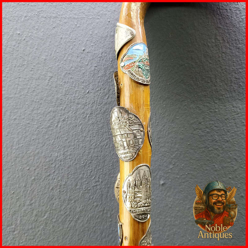 Vintage German Walking Stick or Memory stick, likely 19th or early 20th century (K3)