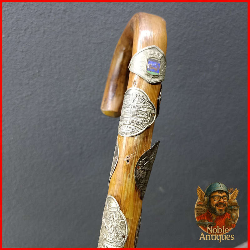 Vintage German Walking Stick or Memory stick, likely 19th or early 20th century (K3)