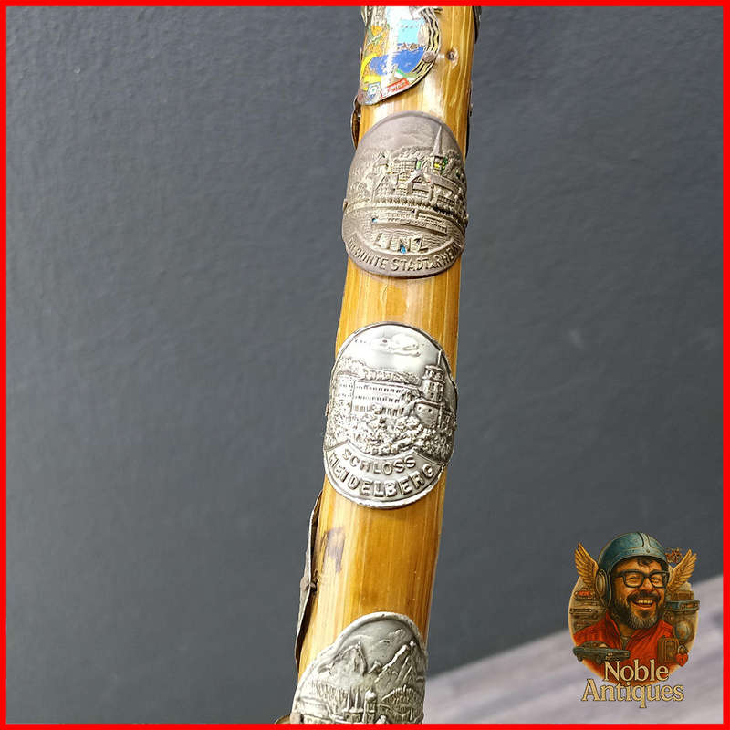 Vintage German Walking Stick or Memory stick, likely 19th or early 20th century (K3)