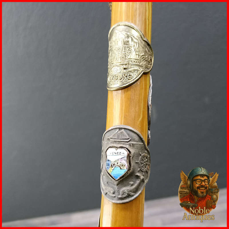 Vintage German Walking Stick or Memory stick, likely 19th or early 20th century (K3)