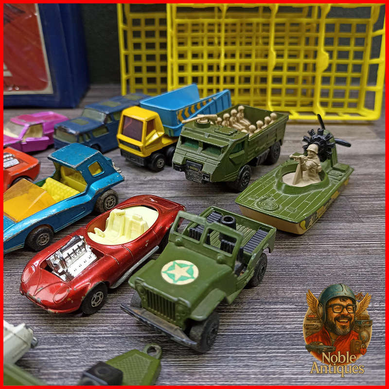 Vintage 1970s Matchbox Superfast die-cast cars and a Matchbox Carry Case Collection