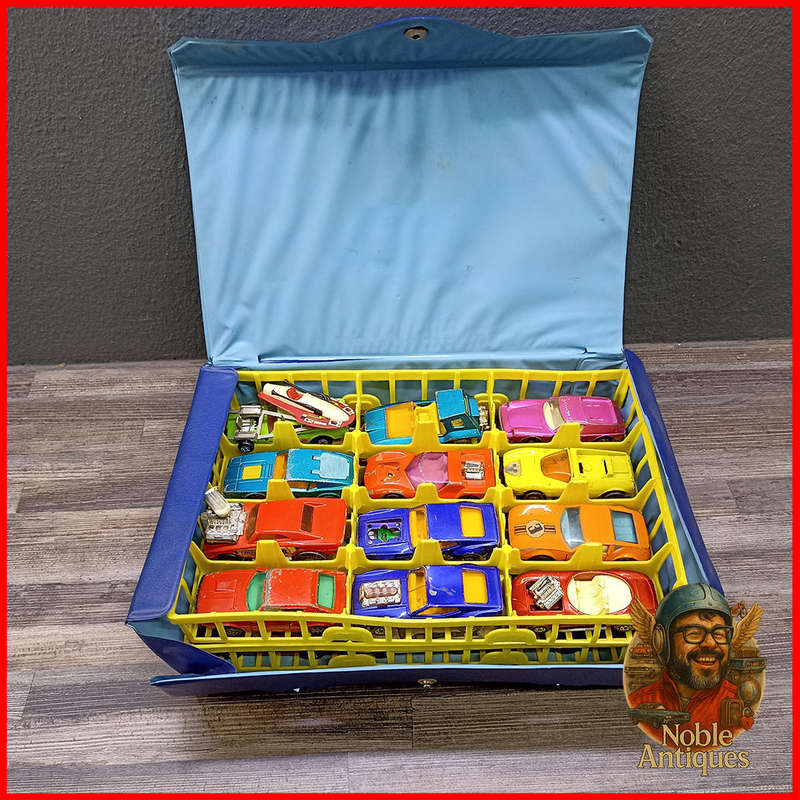 Vintage 1970s Matchbox Superfast die-cast cars and a Matchbox Carry Case Collection