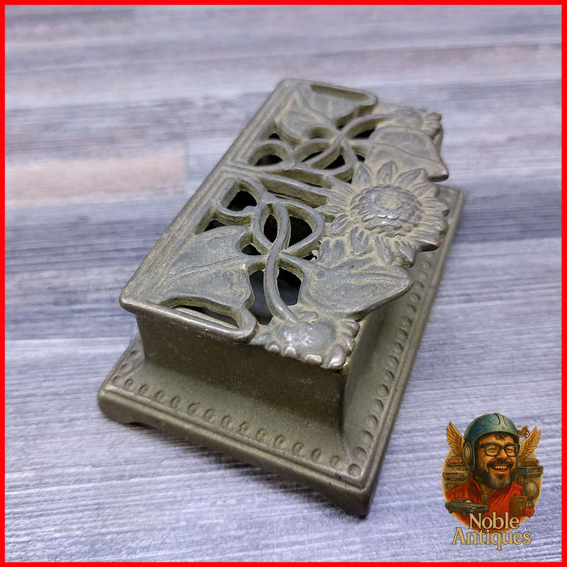 Vintage 1920's Art Nouveau Brass stamp box