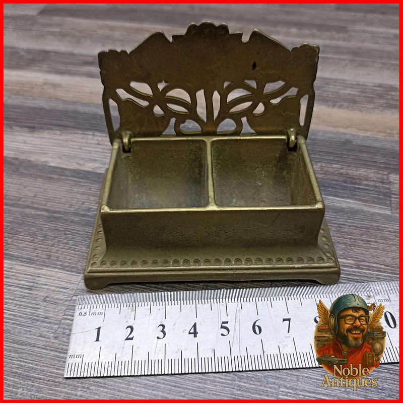 Vintage 1920's Art Nouveau Brass stamp box