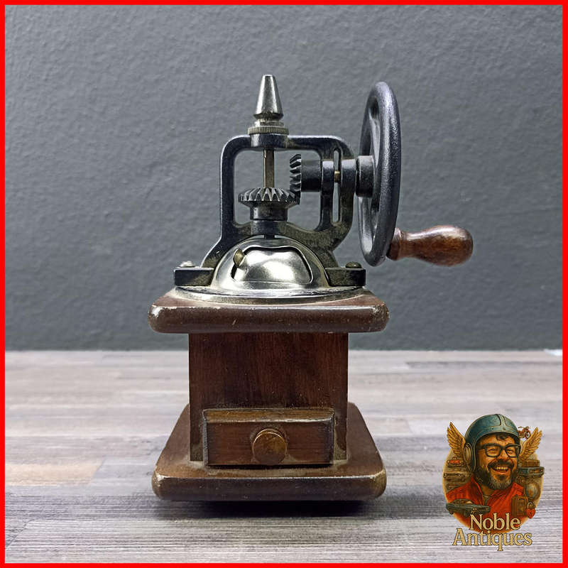 Vintage Wooden Mini Coffee Grinder Pepper Mill Spice Grinder