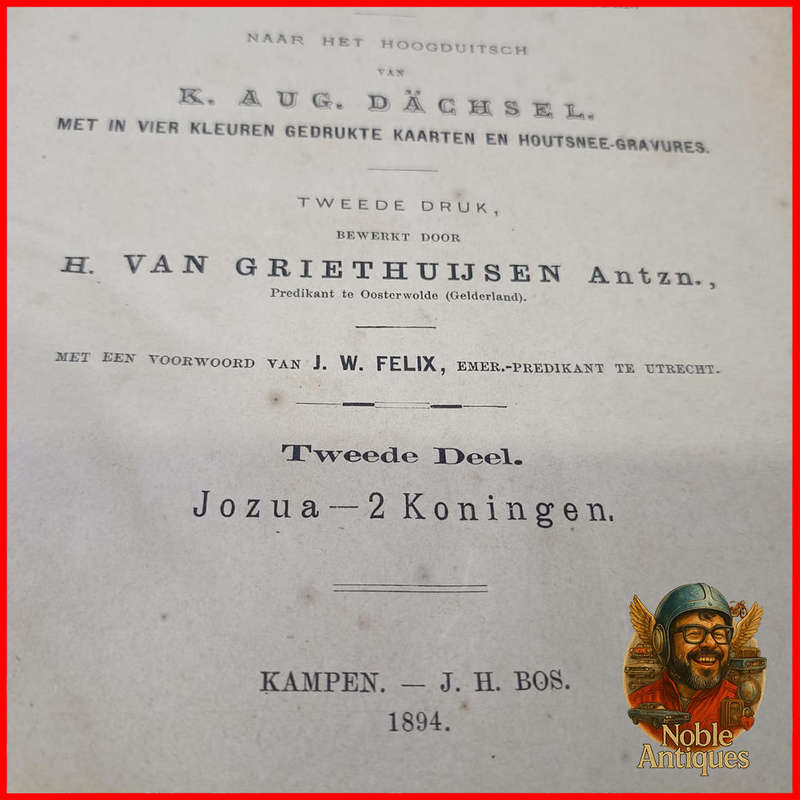 1894 Antique Family DUTCH BIBLE, BYBEL