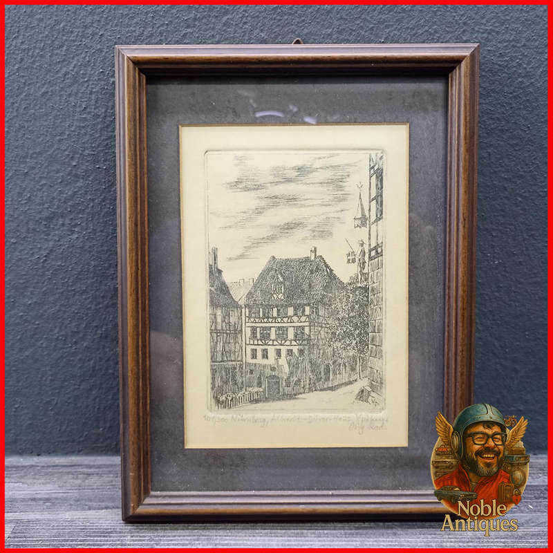 Numbered and Signed Etching Nürnberg, Albrecht Dürer Haus 101/300