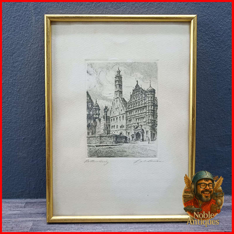 Signed Etching Rothenburg