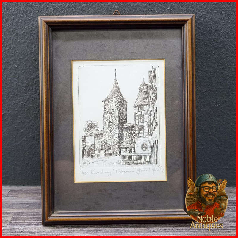 Numbered and Signed Etching Nürnberg Torturm 131/200