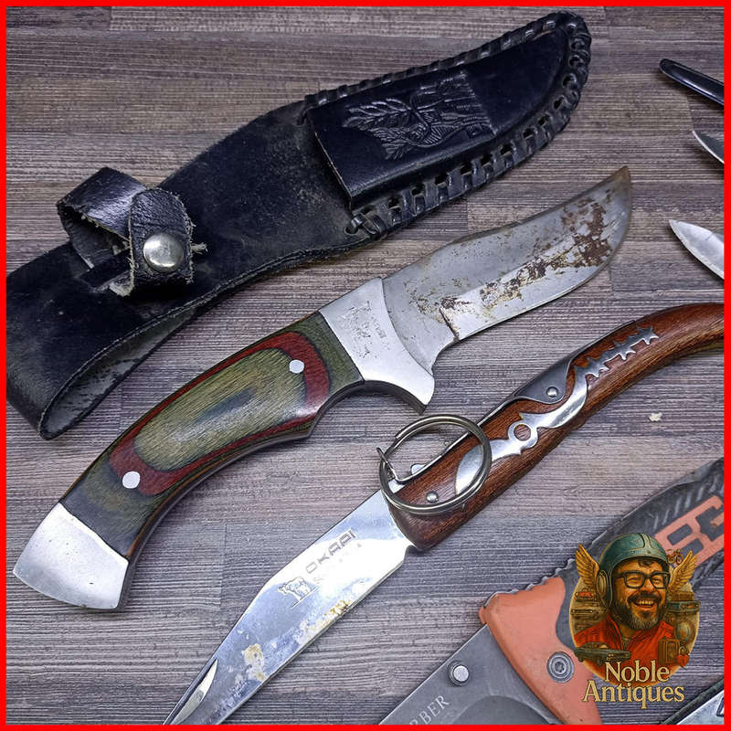 Large Knife and Pocket Knife Collection