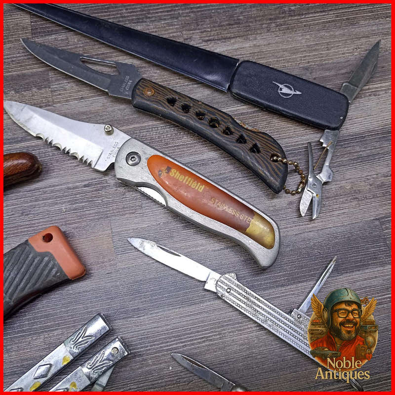 Large Knife and Pocket Knife Collection