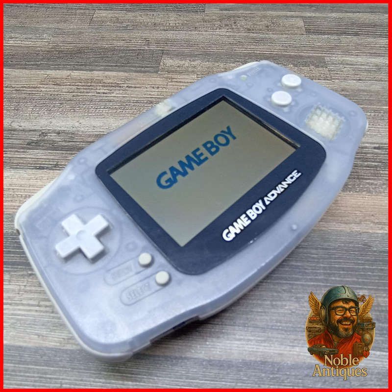 Working Nintendo Game Boy Advance Glacier Clear Crystal Color - Replacement Back Cover