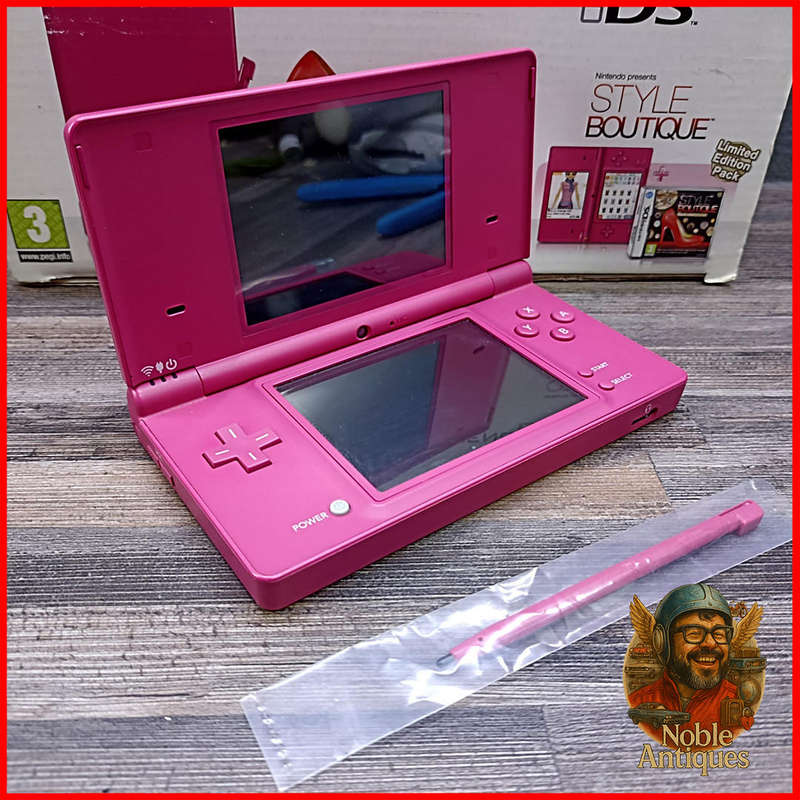 Boxed Working Nintendo DSi Pink Color With Games - NO CHARGER
