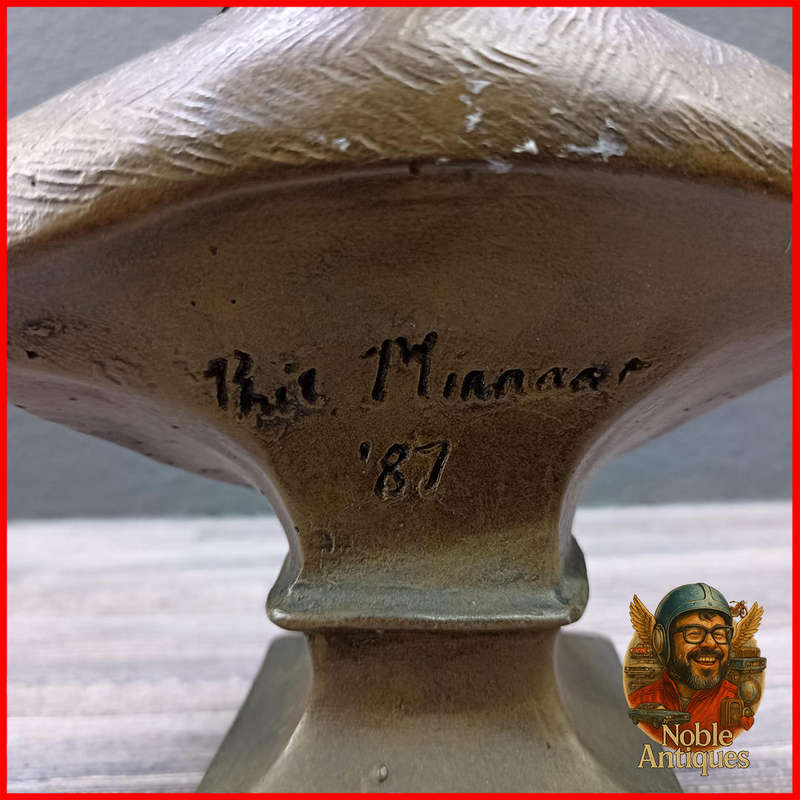 Sa Artist Phil Minnaar Bust of Danie Theron Applied Bronze
