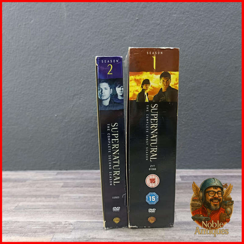 Boxed first two seasons of the TV series Supernatural