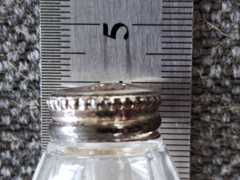 Vintage Silver & Glass Salt & Pepper Pots - French