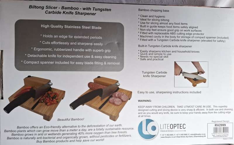 Ultratec Biltong Slicer Model - Bamboo