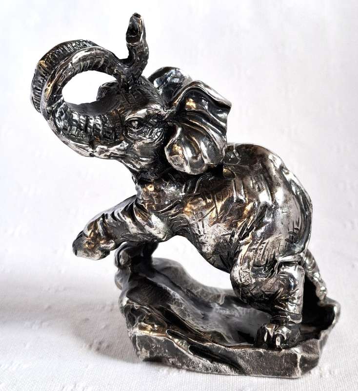 Turkish Tekform Sterling Silver plated elephant .925 Stamp