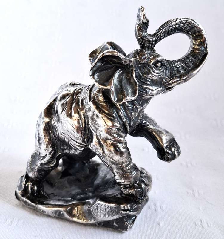 Turkish Tekform Sterling Silver plated elephant .925 Stamp