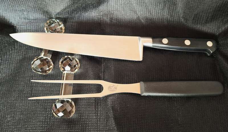 Vintage Cut Glass Faceted Crystal Knife Rests
