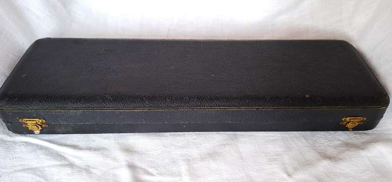Antique Antler Carving Set - E. M. Dickinson Sheffield England (Sterling Silver Collars .925)