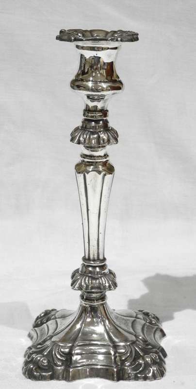 Vintage Lead Candlestick -  Silver-Plated