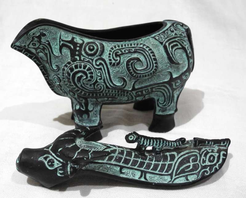 Zoomorphic Bronze Vessel - Buffalo